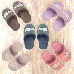 Men's Bear Slippers Soft Plush Cozy Anti-Skid Indoor Shoes