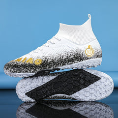 Boy's High Top Turf Football Boots Outdoor Soccer Cleats