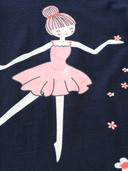 Girls Autumn Loungewear Set Long Sleeve Top & Trousers Dance Pajamas Set