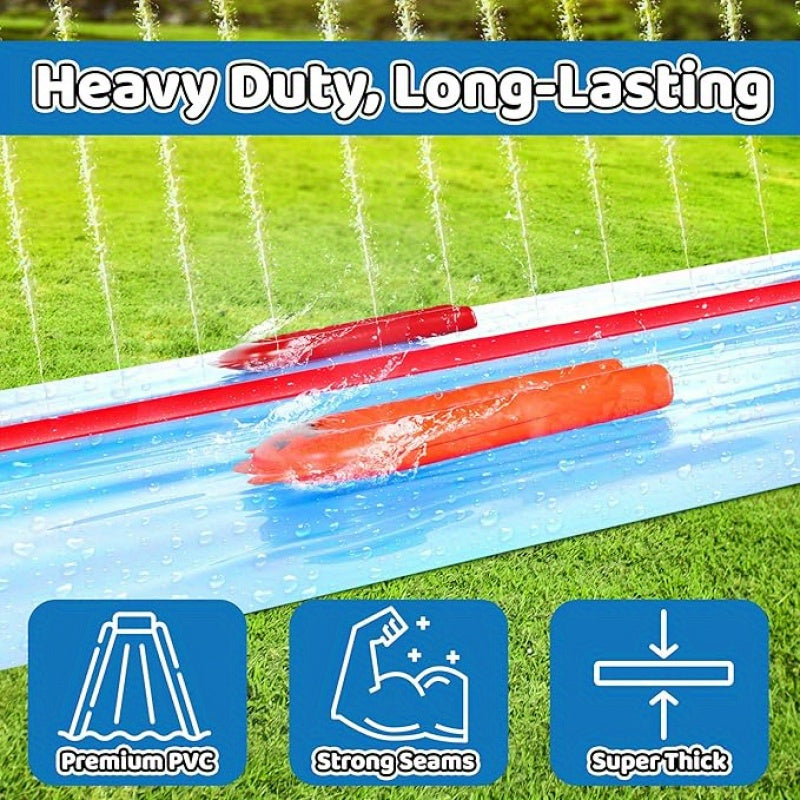 Ripple Water Slide with 2 Surfboards for Lawn Splash