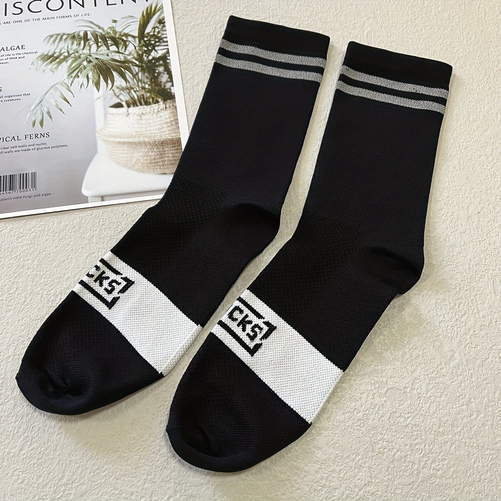 Reflective Breathable Sports Socks for Running Cycling