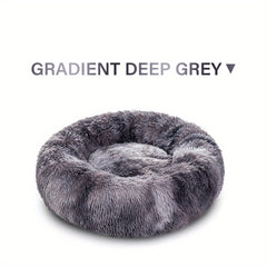 Plush Dog Bed Anti-anxiety Round Pet Bed