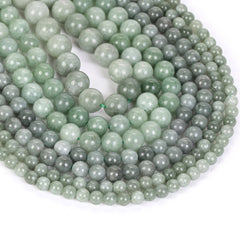 Burmese Jade Loose Beads 6mm - 12mm for Jewelry Making