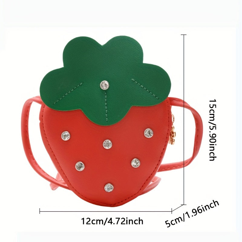 Strawberry Coin Purse Wallet Crossbody Bag Mini Pouch Children Gift