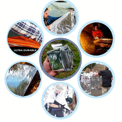 10pcs Emergency Mylar Thermal Blankets Waterproof Natural Disasters