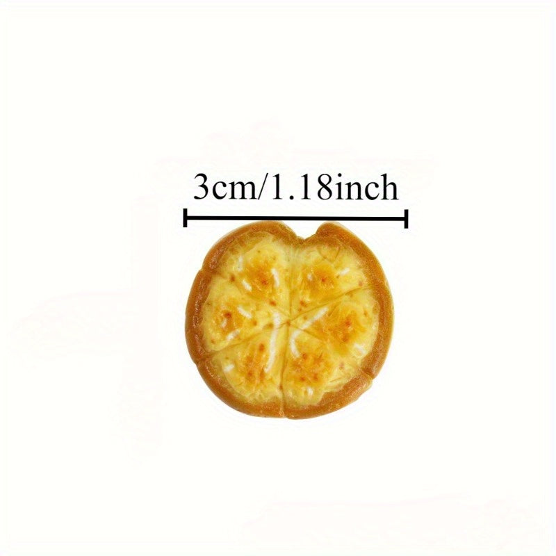 2pcs Mini Simulated Pizza Decorations Resin Mini Pizzas for DIY Kitchen Scene