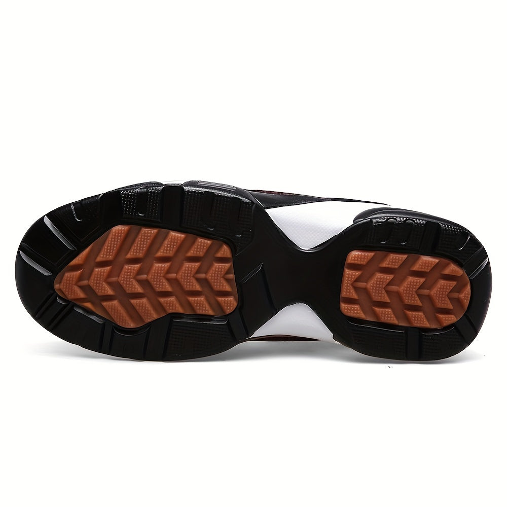 Men's Lace up Chunky Shoes Casual Outdoor Anti skid Durable Sneakers