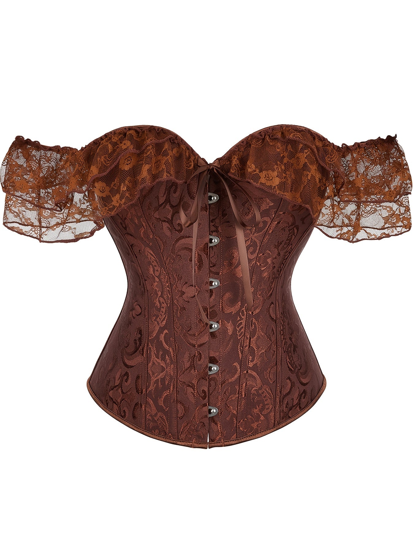Lace Corset Bustier Tummy Control Body Shaper Women's Lingerie