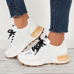 Women's Non Slip Mesh Chunky Sneakers Lace Up Breathable Casual Shoes