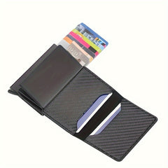 Men's Carbon Fiber Wallet Money Clip Bifold