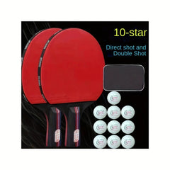 10 Star Table Tennis Racket Set Professional Adult Competition Racket