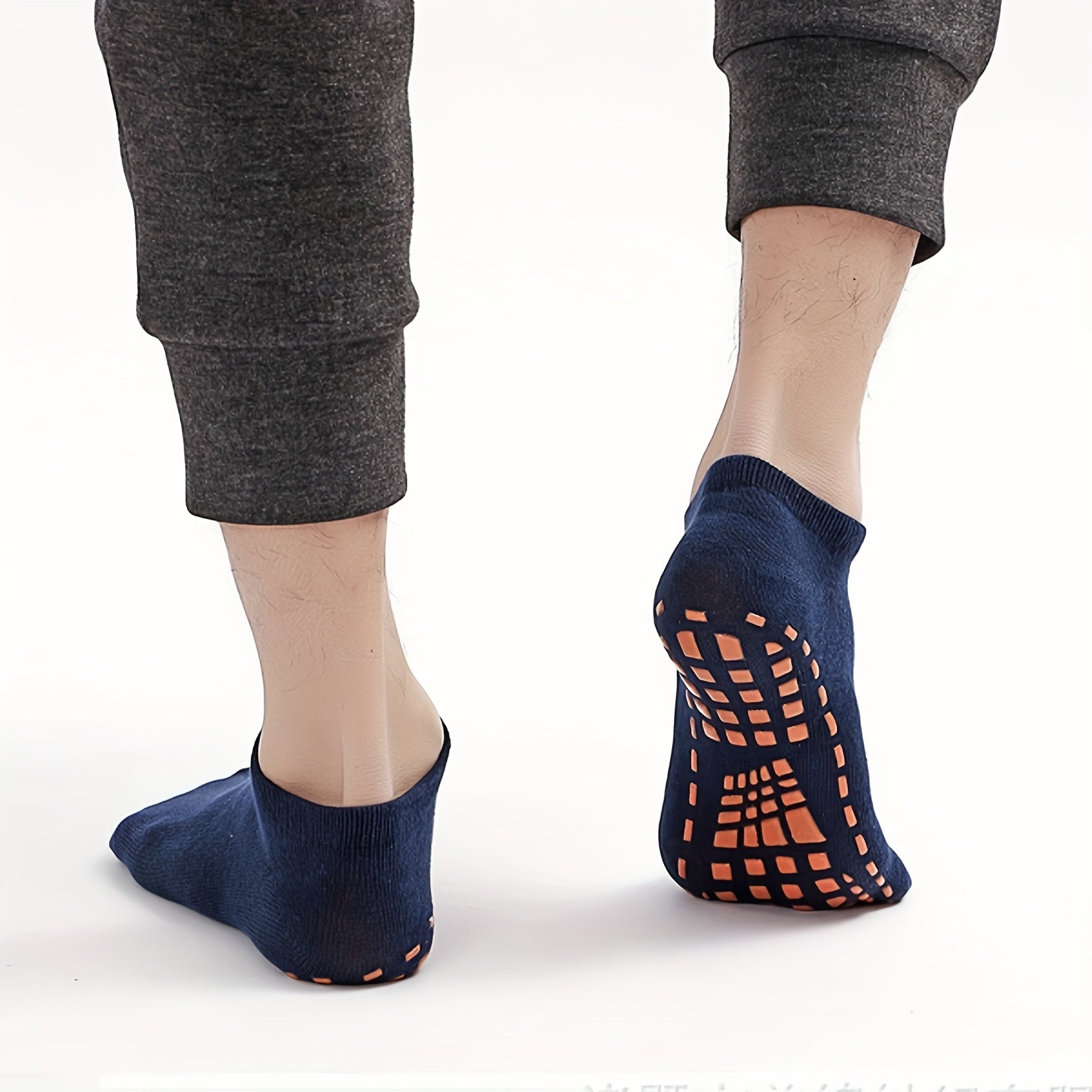 Men's Non Slip Yoga Grip Socks Thin Breathable 1 Pair