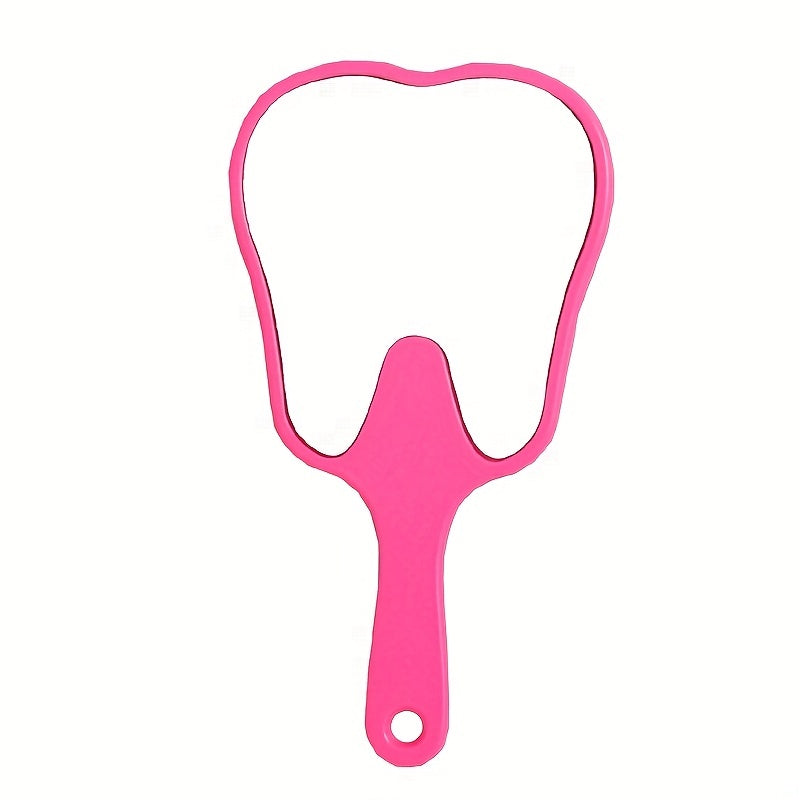 Tooth Shaped Handheld Mirror Makeup Mirror