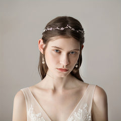 Snowflake Shape Rhinestone Head Piece for Bridal Wedding