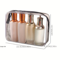Clear Toiletry Bag With Zipper Waterproof Travel Makeup Bag