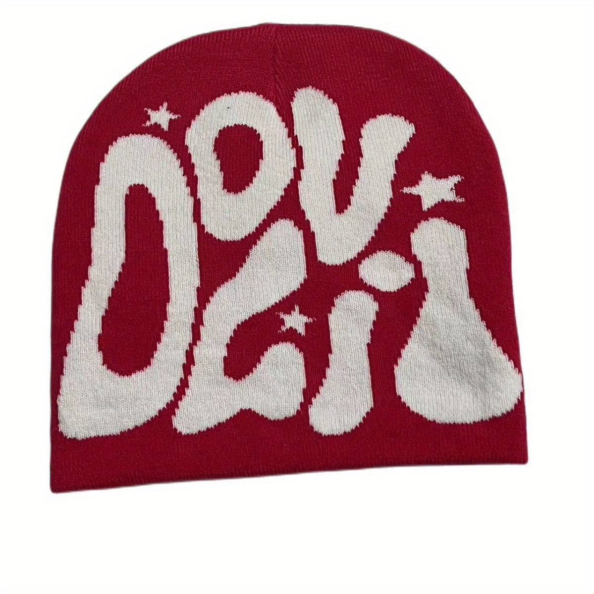Elastic Foldable Beanie Hat Knitted With Skull Pattern For Men Women