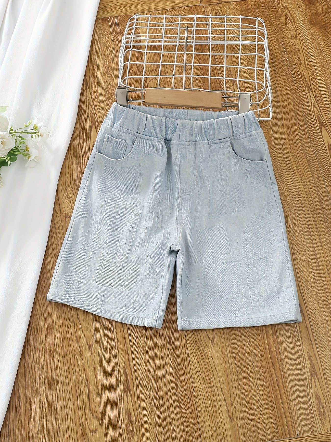 Boys Teen Casual Denim Shorts for Summer