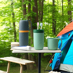 Portable Outdoor Toothbrush Cup with Storage Box