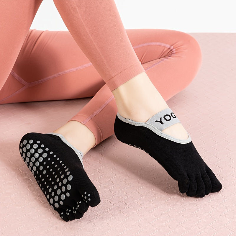 Women's Five Toe Yoga Socks Non-slip Pilates Fitness Socks