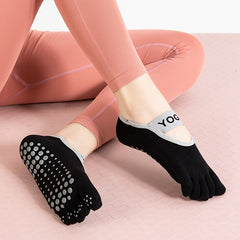 Women's Five Toe Yoga Socks Non-slip Pilates Fitness Socks