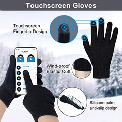 Winter Warm Velvet Knitted Beanies Scarves Neck Warmers Set