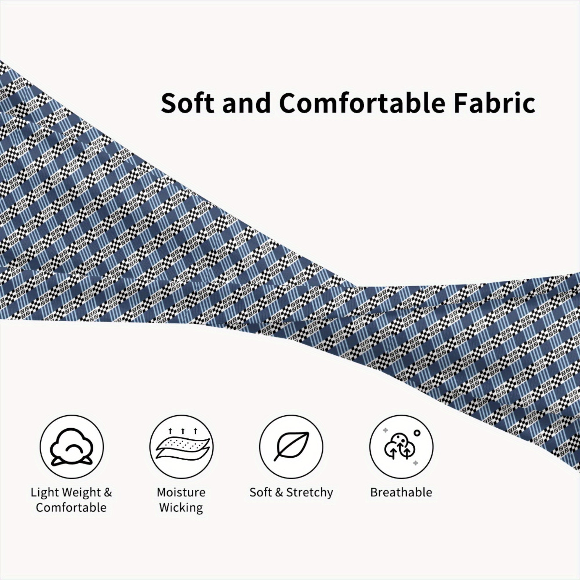 Check Plaid Breathable Headband for Sport & Casual Outfits