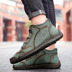 Men's High Top Lace Up Boots Casual Walking Shoes