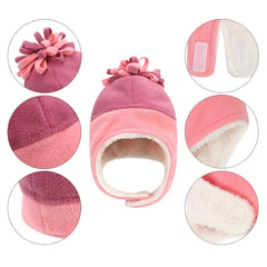 Winter Baby Polar Fleece Warm Plus Fleece Hat Boy Girl Ear Protection Hat