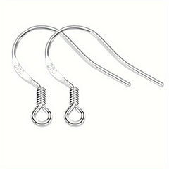 50pcs Stainless Steel Ear Hook Earring Findings Clasps DIY Supplies Accessories