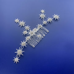 Snowflake Bridal Hair Comb Rhinestone Hair Jewelry
