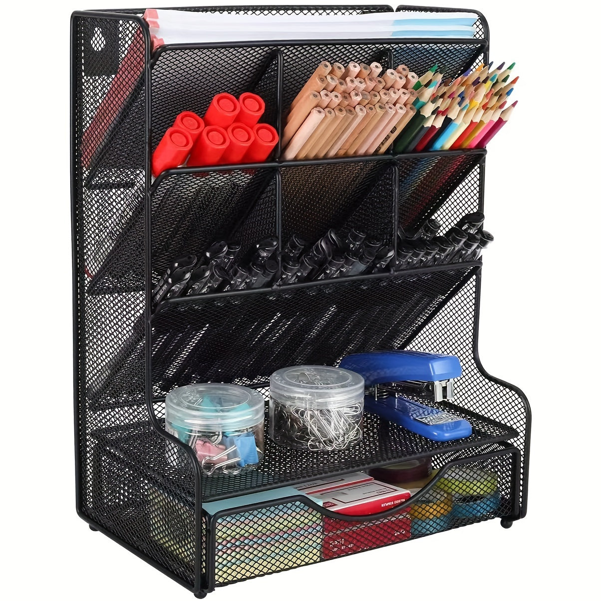 Office Pen Storage Rack Desk Pen Box Office Stationery Sorting Box