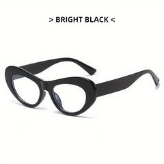 Oval Anti Light Glasses Tortoiseshell Block Photo Booth Props