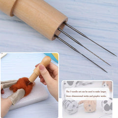3pc Felting Needle Set with Finger Protector