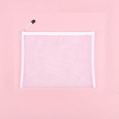 Transparent Mesh Pencil Case Zipper Large Capacity Pen Bag
