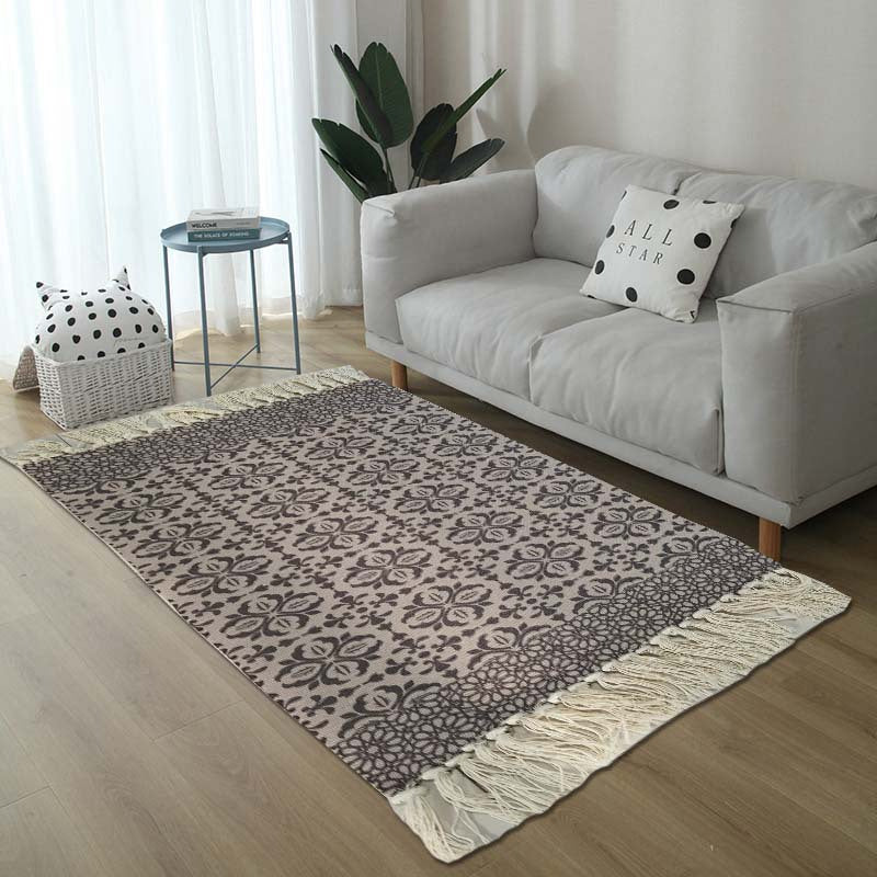 Boho Area Rug With Tassel Washable Indoor Outdoor Rugs 47.2x70.8in