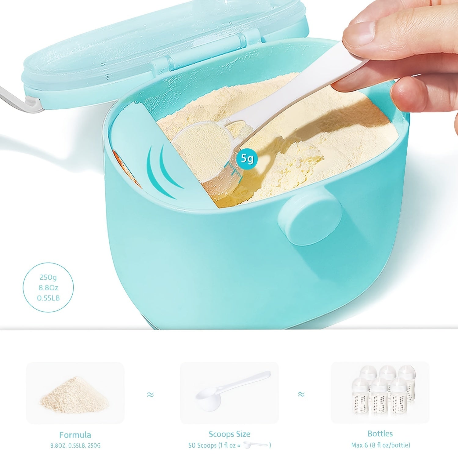 ZhenNian Baby Formula Dispenser Portable Container For Travel Outdoor Activities