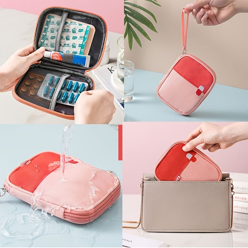 Portable Zipper Medicine Bag Mesh Wristlet Mini Storage Block Medical Kit