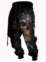 Skull 3d Print Men's Jogger Pants Halloween Streetwear