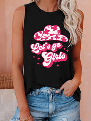 Cowboy Print Tank Top for Summer