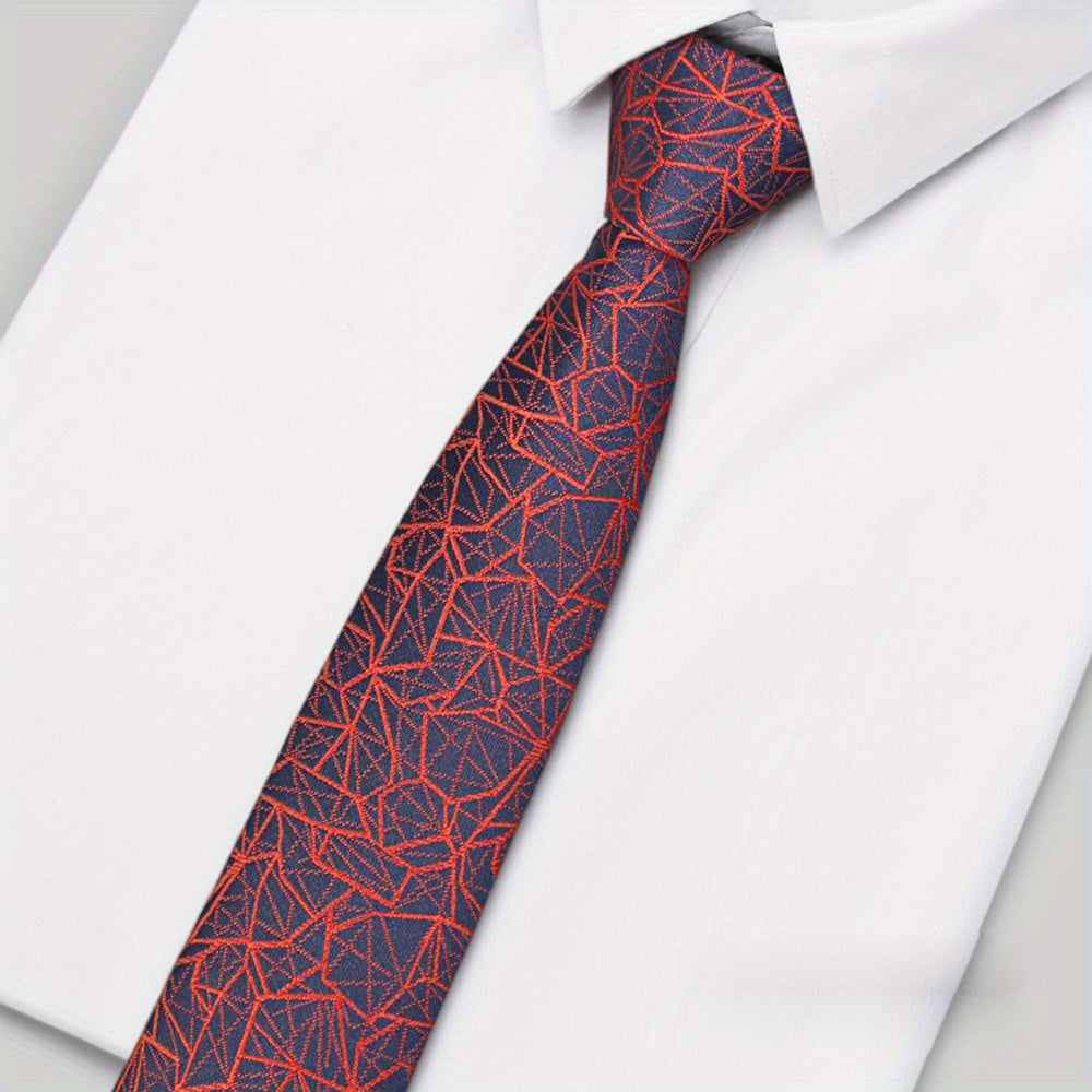 High Business Style Neck Tie Floral Men's Jacquard Wave Tie