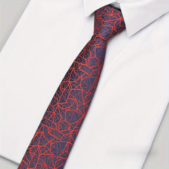 High Business Style Neck Tie Floral Men's Jacquard Wave Tie