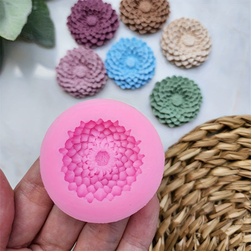 Polymer Clay Daisy Pendant Silicone Mold Earrings Making Hrisantema Flower