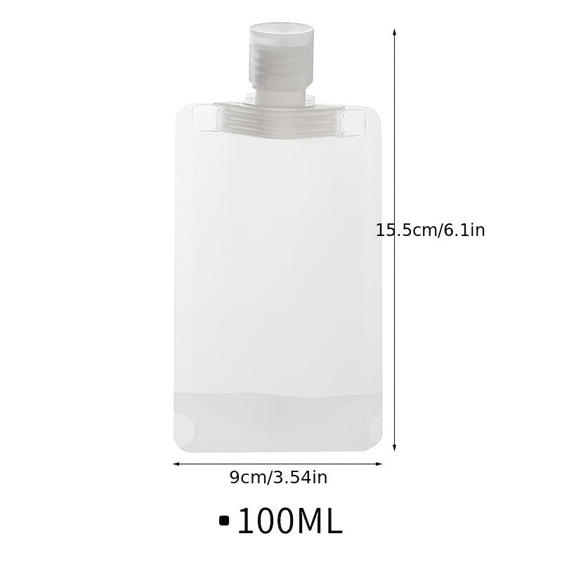10pcs Portable Makeup Packing Bag with Flip Cap 30 50 100ml