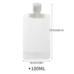 10pcs Portable Makeup Packing Bag with Flip Cap 30 50 100ml