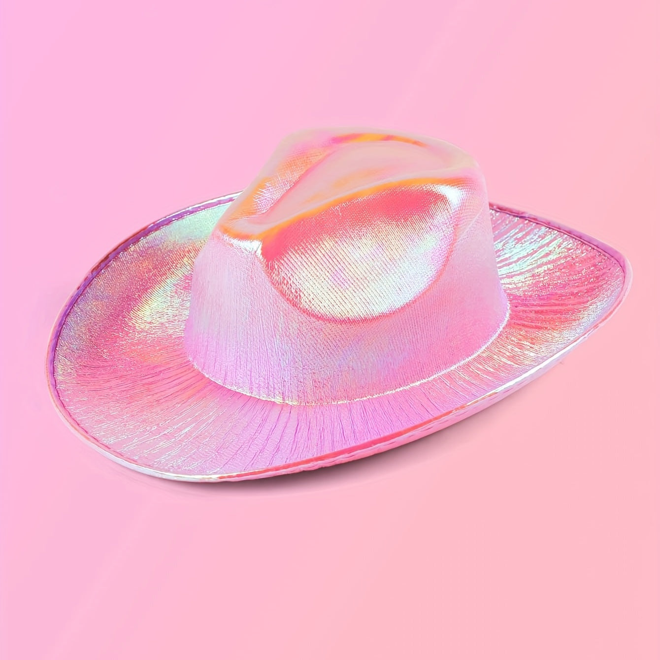 Y2K Laser Cowboy Hat Fluorescent Jazz Fedora Cap Vintage Hip Hop