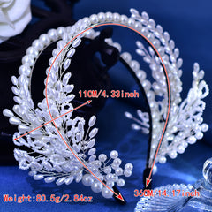Handcrafted Pearl & Beaded Bridal Headband Wedding Hair Accessory