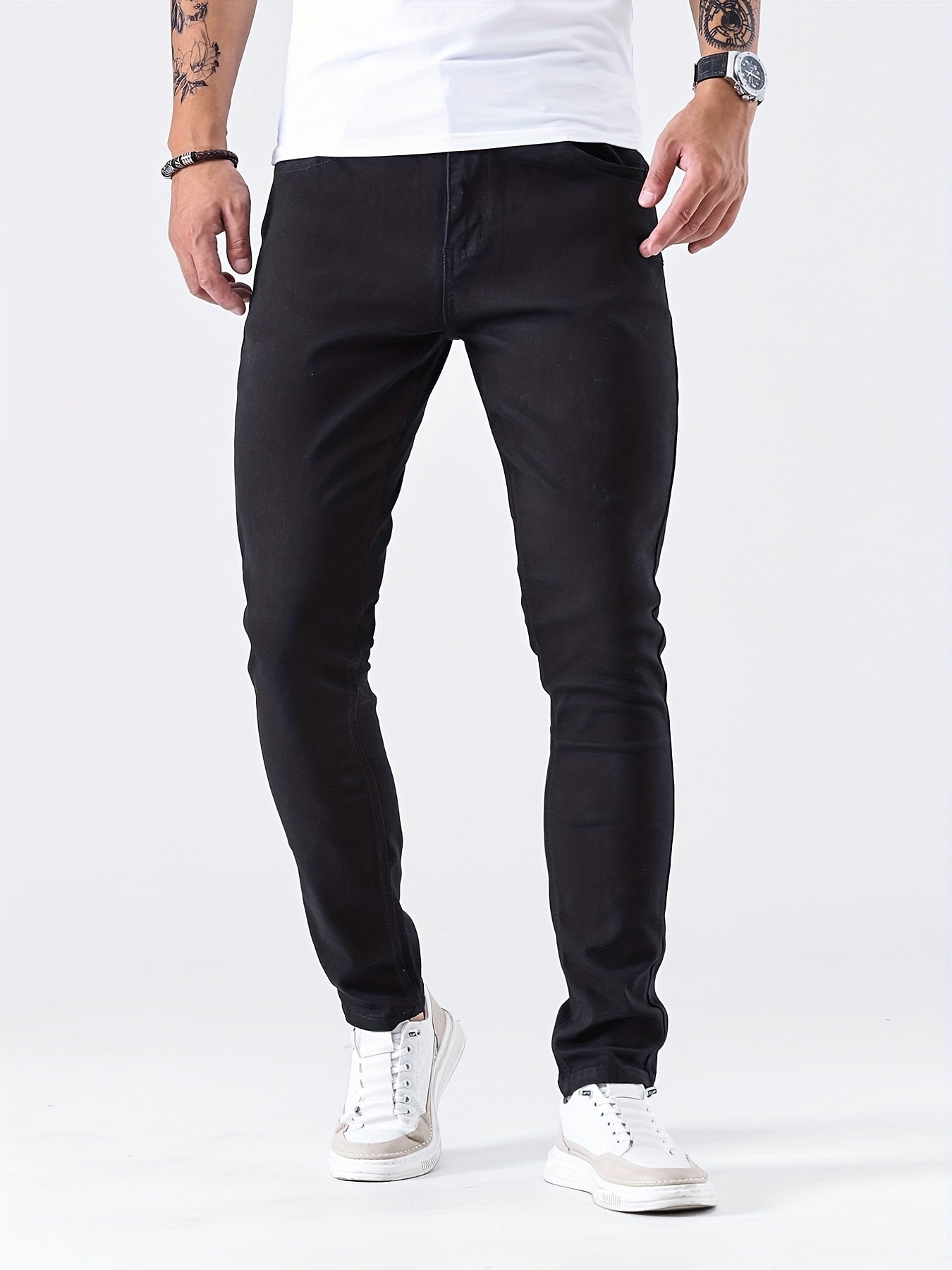 Men's Slim Fit Street Style Medium Stretch Skinny Jeans