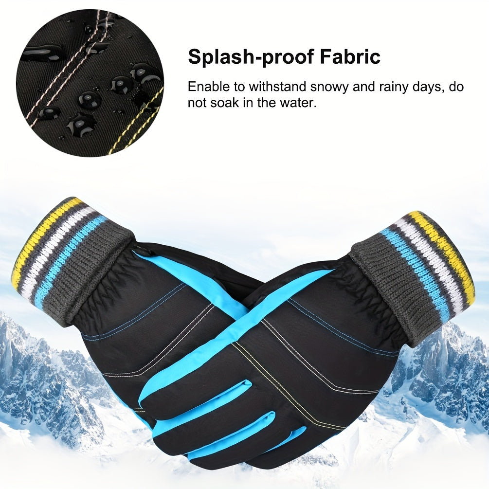 Thickened Skiing Gloves Warm Winter Outdoor Sports Gloves Non slip Skating Glove