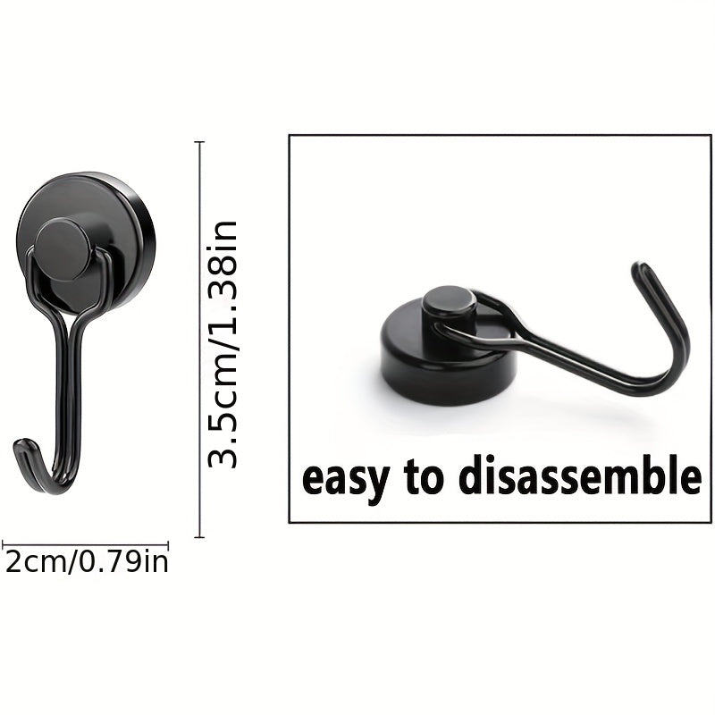 20pcs Neodymium Magnetic Hooks Heavy Duty for Grill Refrigerator Kitchen Office