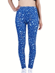 Feather Pattern Yoga Leggings for Women
